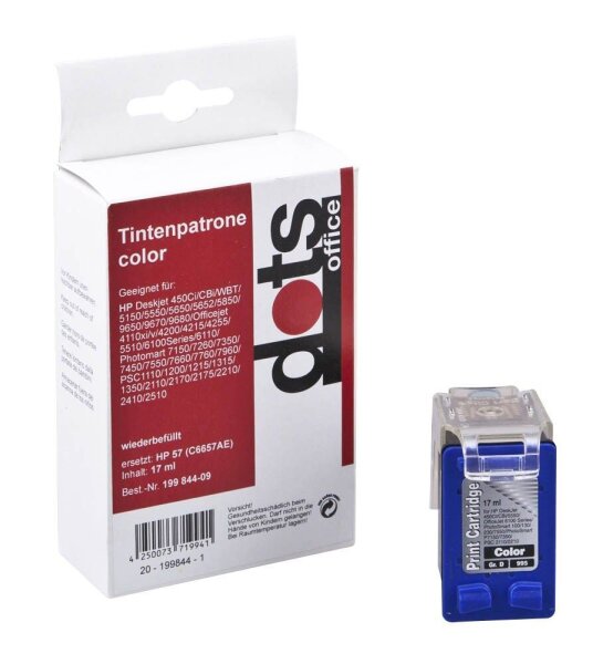 dots  color Druckerpatrone kompatibel zu HP 57 (C6657AE)