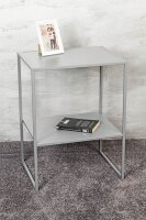HAKU Möbel Beistelltisch rechteckig Metall grau 45,0 x 35,0 x 60,0 cm, 1 St.