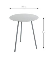 HAKU Möbel Beistelltisch rund Metall grau 40,0 x...