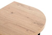 HAKU Möbel Beistelltisch halbrund MDF-Platte eiche 40,0 x 40,0 x 45,0 cm, 1 St.