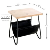 HAKU Möbel Beistelltisch rechteckig MDF-Platte eiche...