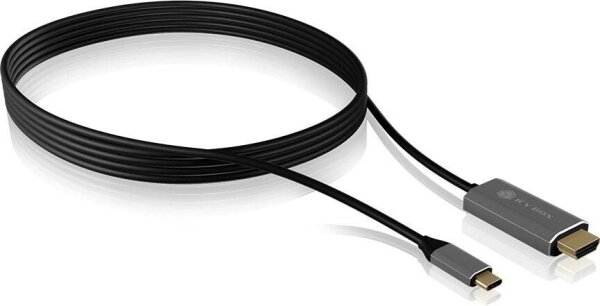 RaidSonic ICY BOX® USB C/HDMI Kabel IB-CB020-C 1,8 m schwarz, 1 St.