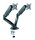 RaidSonic ICY BOX® Monitor-Halterung IB-MS304-T IB-MS304-T schwarz für 2 Monitore, Tischklemme, Tischbohrung