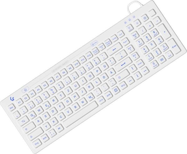 RaidSonic ICY BOX® KSK-6031INEL-B Tastatur kabelgebunden weiß