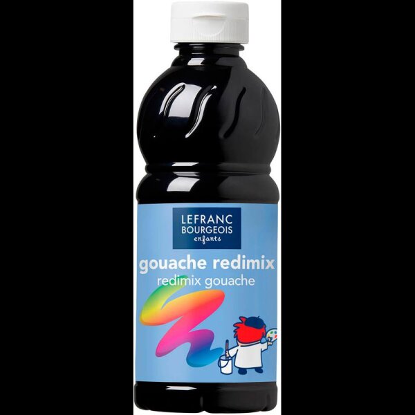 LEFRANC BOURGEOIS Gouache Liquide Redimix Temperafarbe schwarz 500,0 ml