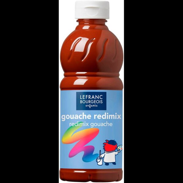 LEFRANC BOURGEOIS Gouache Liquide Redimix Temperafarbe braun 500,0 ml