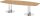 HAMMERBACHER Konferenztisch KT28S asteiche Tonnenform, Rundrohr chrom, 280,0 x 85,0 - 130,0 x 74,0 cm