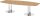 HAMMERBACHER Konferenztisch KT28S asteiche Tonnenform, Rundrohr chrom, 280,0 x 85,0 - 130,0 x 74,0 cm