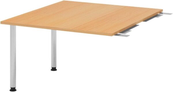 HAMMERBACHER Verbindungsplatte höhenverstellbar KT12C buche, chrom rechteckig 120,0 x 130,0 x 72,0 - 74,0 cm