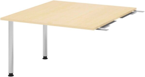 HAMMERBACHER Verbindungsplatte höhenverstellbar KT12C ahorn, chrom rechteckig 120,0 x 130,0 x 72,0 - 74,0 cm