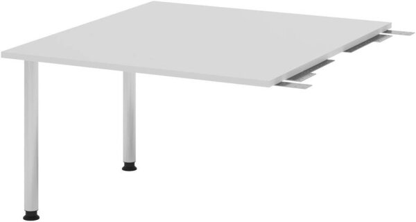 HAMMERBACHER Verbindungsplatte höhenverstellbar KT12C lichtgrau, chrom rechteckig 120,0 x 130,0 x 72,0 - 74,0 cm