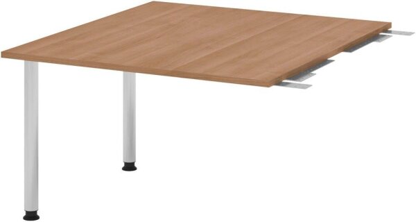 HAMMERBACHER Verbindungsplatte höhenverstellbar KT12C nussbaum, chrom rechteckig 120,0 x 130,0 x 72,0 - 74,0 cm