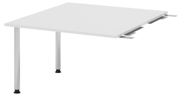 HAMMERBACHER Verbindungsplatte höhenverstellbar KT12C weiß, chrom rechteckig 120,0 x 130,0 x 72,0 - 74,0 cm