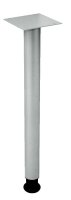 HAMMERBACHER Konferenztisch KT28C weiß Tonnenform, Rundrohr silber, 280,0 x 85,0 - 130,0 x 72,0 - 74,0 cm
