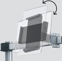 DURABLE Monitor-Halterung 508723 silber für 1 Monitor und 1 Tablet, Tischklemme