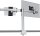 DURABLE Monitor-Halterung 508723 silber für 1 Monitor und 1 Tablet, Tischklemme