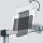 DURABLE Monitor-Halterung 508723 silber für 1 Monitor und 1 Tablet, Tischklemme