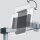 DURABLE Monitor-Halterung 508723 silber für 1 Monitor und 1 Tablet, Tischklemme