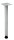 HAMMERBACHER Konferenztisch KT52C weiß Tonnenform, Rundrohr silber, 520,0 x 85,0 - 130,0 x 72,0 - 74,0 cm