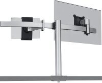 DURABLE Monitor-Halterung 508823 silber für 1 Monitor und 1 Tablet, Tischbohrung