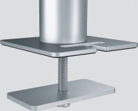 DURABLE Monitor-Halterung 508823 silber für 1 Monitor und 1 Tablet, Tischbohrung