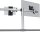 DURABLE Monitor-Halterung 508823 silber für 1 Monitor und 1 Tablet, Tischbohrung