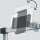 DURABLE Monitor-Halterung 508823 silber für 1 Monitor und 1 Tablet, Tischbohrung