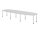 HAMMERBACHER Konferenztisch KT40C lichtgrau Tonnenform, Rundrohr chrom, 400,0 x 85,0/130,0 x 72,0 - 74,0 cm