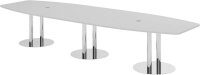 HAMMERBACHER Konferenztisch KT40S lichtgrau Tonnenform,...