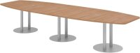 HAMMERBACHER Konferenztisch KT40S nussbaum Tonnenform,...