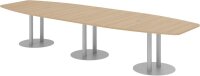 HAMMERBACHER Konferenztisch KT40S eiche Tonnenform,...
