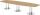 HAMMERBACHER Konferenztisch KT40S asteiche Tonnenform, Rundrohr chrom, 400,0 x 85,0 - 130,0 x 74,0 cm