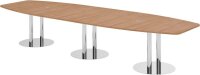 HAMMERBACHER Konferenztisch KT40S nussbaum Tonnenform,...