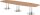 HAMMERBACHER Konferenztisch KT40S nussbaum Tonnenform, Rundrohr chrom, 400,0 x 85,0 - 130,0 x 74,0 cm