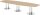 HAMMERBACHER Konferenztisch KT40S eiche Tonnenform, Rundrohr chrom, 400,0 x 85,0 - 130,0 x 74,0 cm
