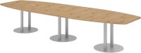 HAMMERBACHER Konferenztisch KT40S asteiche Tonnenform,...