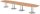 HAMMERBACHER Konferenztisch KT52S asteiche Tonnenform, Rundrohr silber, 520,0 x 85,0 - 130,0 x 74,0 cm