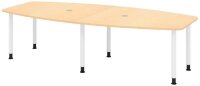 HAMMERBACHER Konferenztisch KT28C ahorn Tonnenform,...