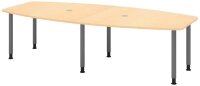 HAMMERBACHER Konferenztisch KT28C ahorn Tonnenform,...
