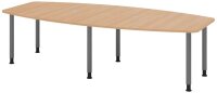 HAMMERBACHER Konferenztisch KT28C eiche Tonnenform,...