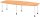 HAMMERBACHER Konferenztisch KT28C buche Tonnenform, Rundrohr weiß, 280,0 x 85,0/130,0 x 72,0 - 74,0 cm