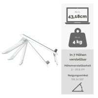 Fellowes Laptop-Ständer I-Spire Klappbar weiß