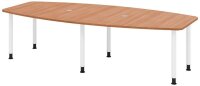 HAMMERBACHER Konferenztisch KT28C nussbaum Tonnenform,...