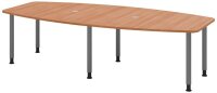 HAMMERBACHER Konferenztisch KT28C nussbaum Tonnenform,...