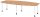 HAMMERBACHER Konferenztisch KT28C asteiche Tonnenform, Rundrohr weiß, 280,0 x 85,0/130,0 x 72,0 - 74,0 cm