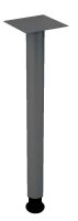 HAMMERBACHER Konferenztisch KT28C weiß Tonnenform, Rundrohr grau, 280,0 x 85,0/130,0 x 72,0 - 74,0 cm