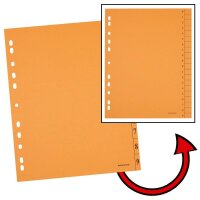 Trennblätter DIN A4 0-9 orange, 250 g/qm, 100 St.
