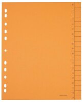Trennblätter DIN A4 0-9 orange, 250 g/qm, 100 St.