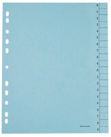 Trennblätter DIN A4 0-9 blau, 250 g/qm, 100 St.