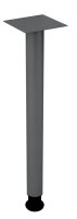 HAMMERBACHER Konferenztisch KT52C lichtgrau Tonnenform, Rundrohr grau, 520,0 x 85,0/130,0 x 72,0 - 74,0 cm